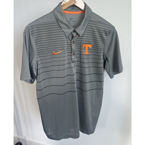 Nike Tennessee Volunteers Polo Shirt Mens Gray Orange DRI-FIT Sz Small VOLS - Picture 1 of 7
